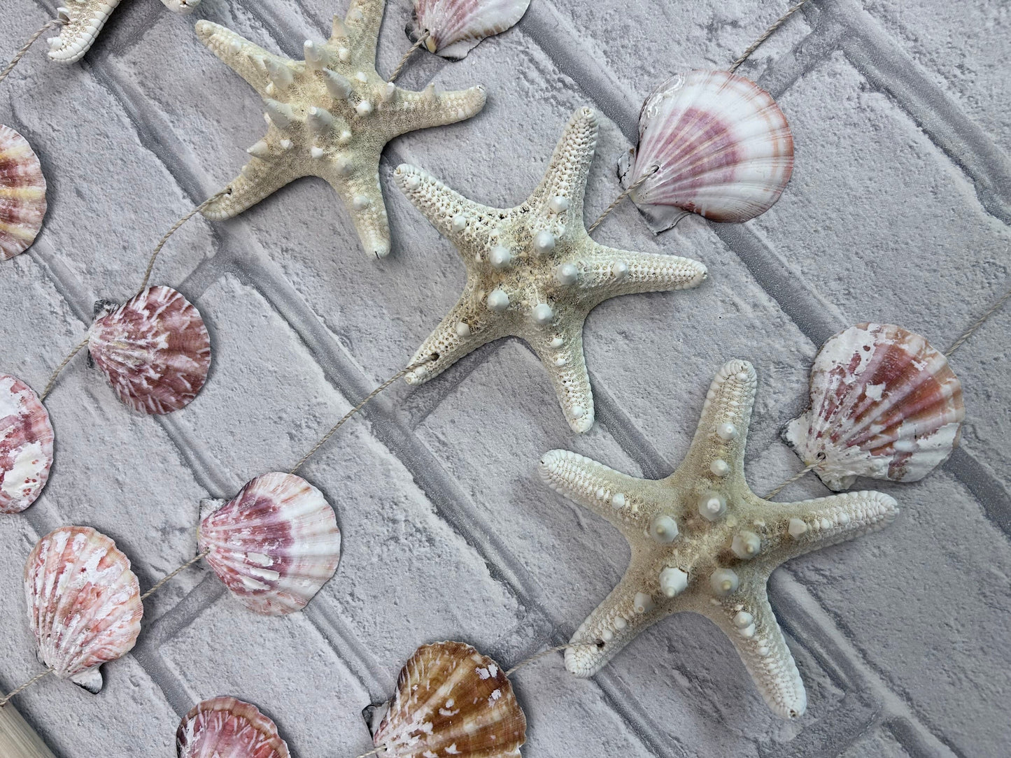 Starfish and Sea Shell Mobile. Beach Themed Home Decor.