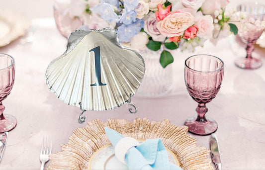 Coastal Wedding Table Numbers. Custom Destination Beach Event Signs.