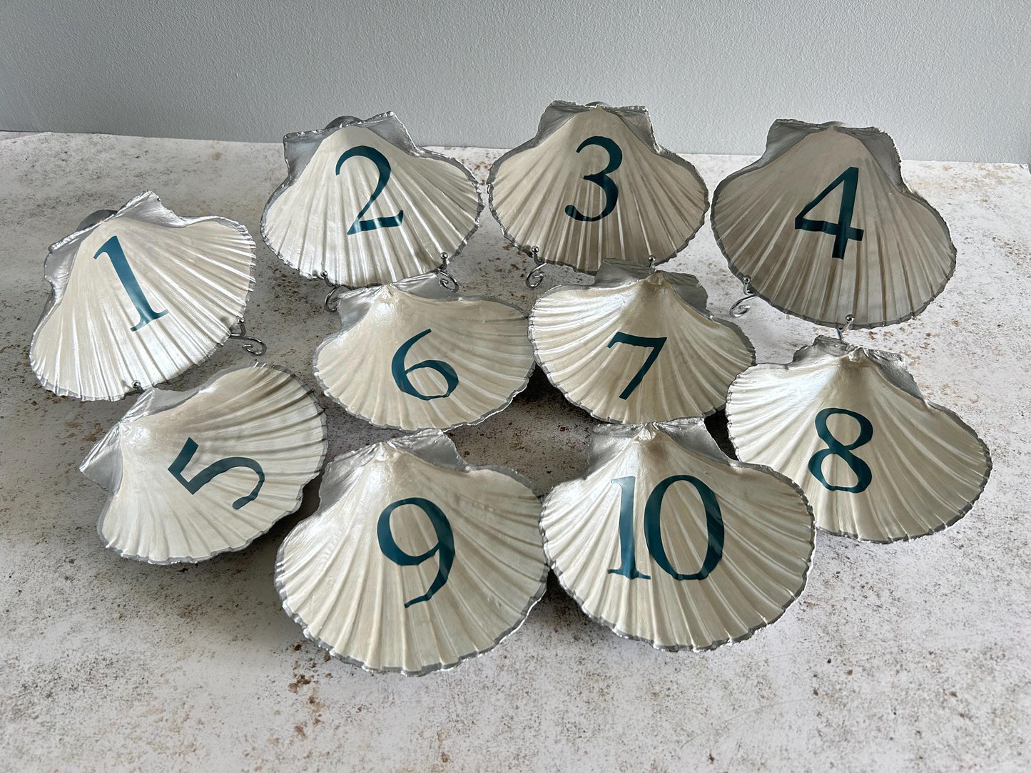 Coastal Wedding Table Numbers. Custom Destination Beach Event Signs.