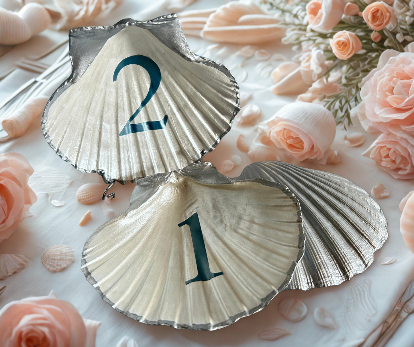 Coastal Wedding Table Numbers. Custom Destination Beach Event Signs.