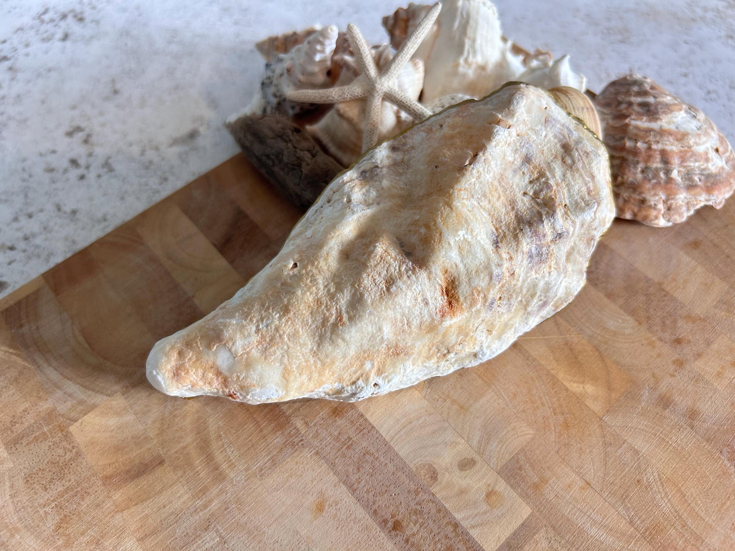 Just Married Oyster Shell Wedding Ring Dish Set With A Freshwater Pearl.