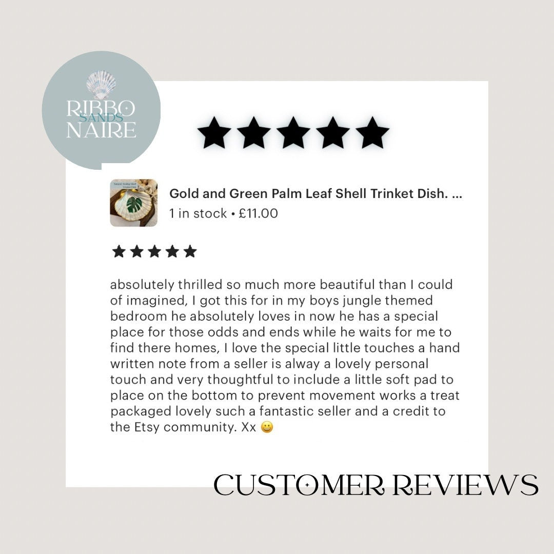 Palm Leaf Shell Trinket Dish. Gold and Green Monstera Leaf Botanical Ring Holder.