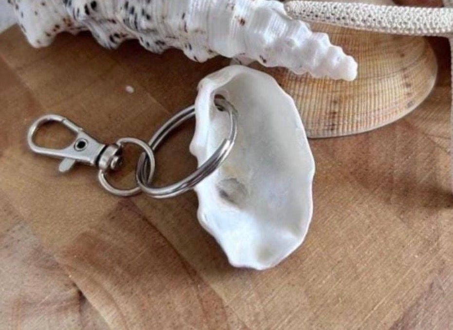 Wedding Keepsake Gift Set. Personalised Sand Bottle, Oyster Shell Cake Topper and Shell Keyring.