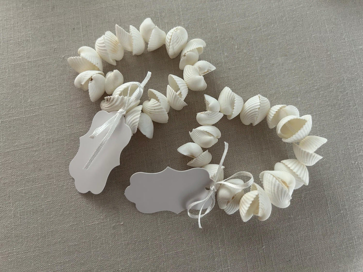 Six Personalised Shell Napkin Rings.  Coastal Cockle Seashell Beach Wedding Table Setting.