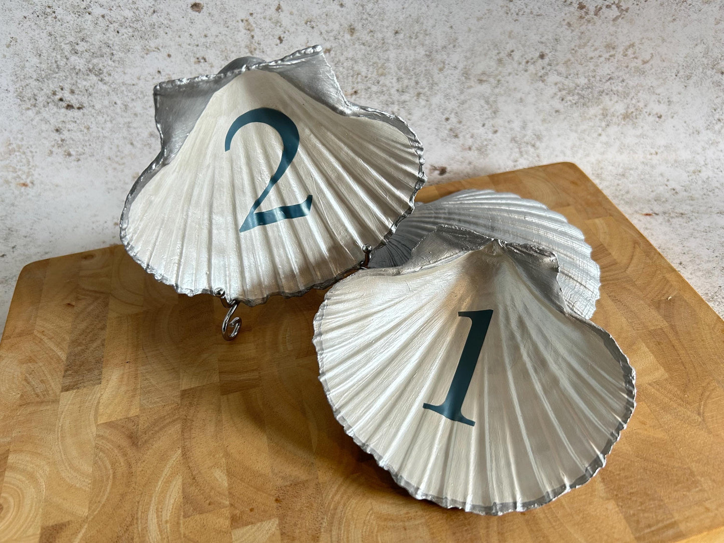Scallop Shell Custom Wedding Table Numbers or Signs