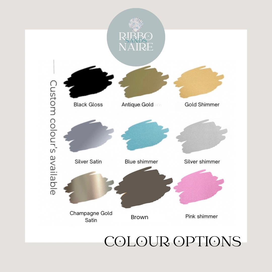 Gold Scallop Seashell Wedding Table Numbers or Names.