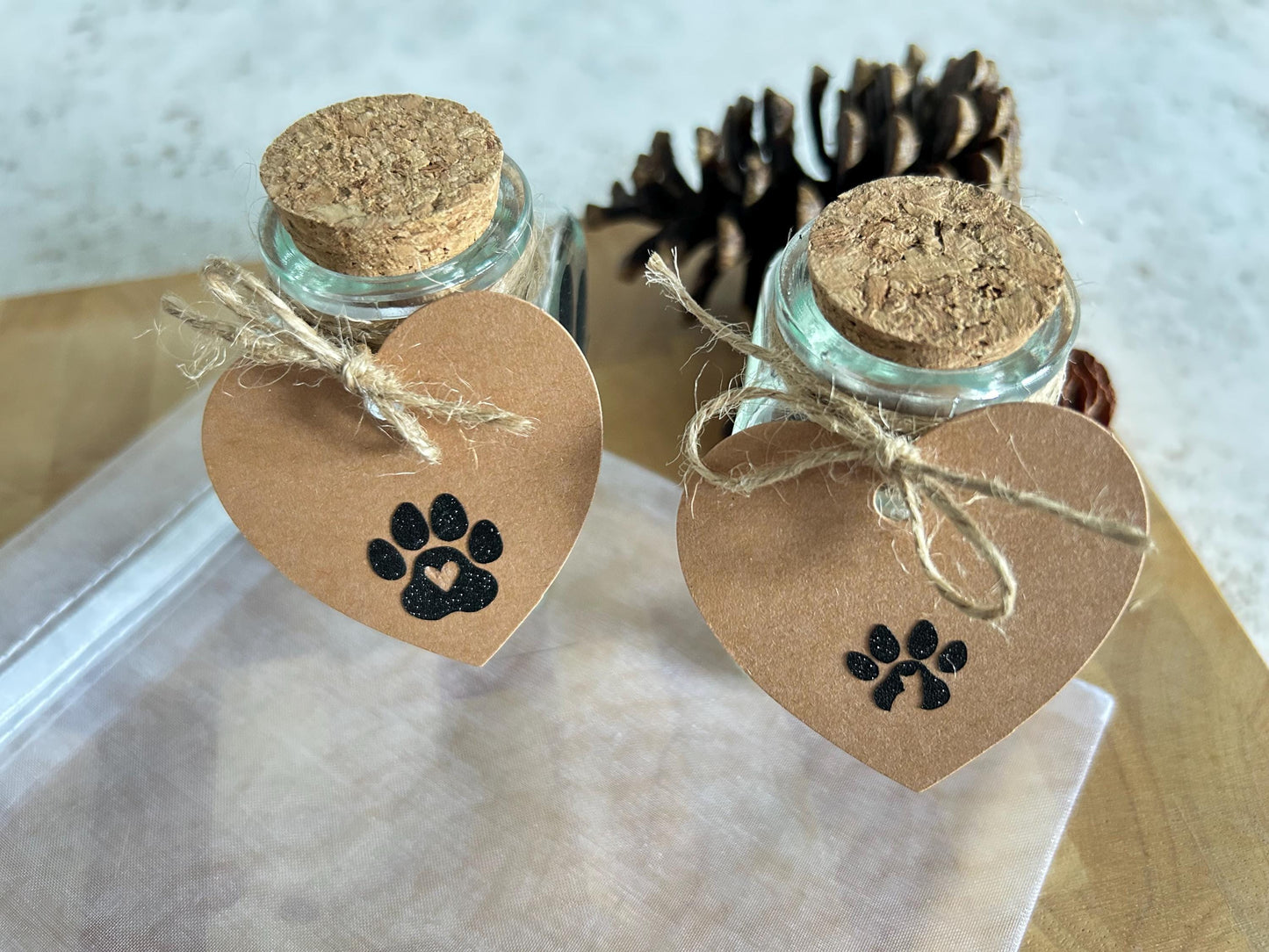 Memorial Jar For Pet Fur. Personalised Dog  or Cat Loss Gift.