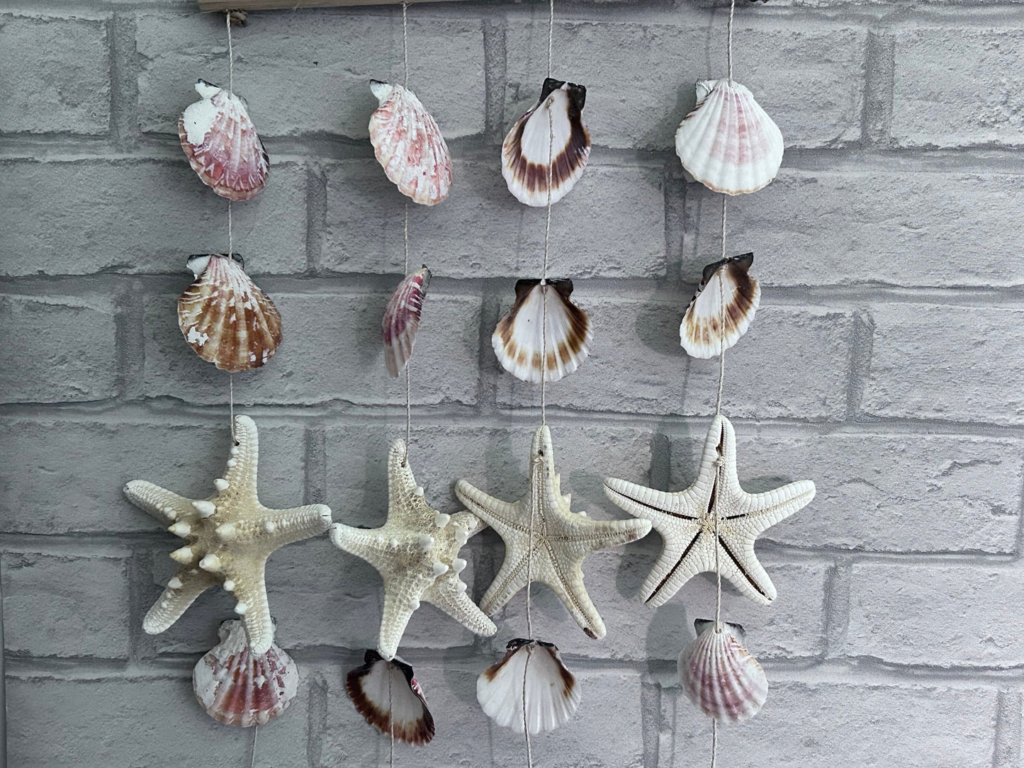 Starfish and Sea Shell Mobile. Beach Themed Home Decor.