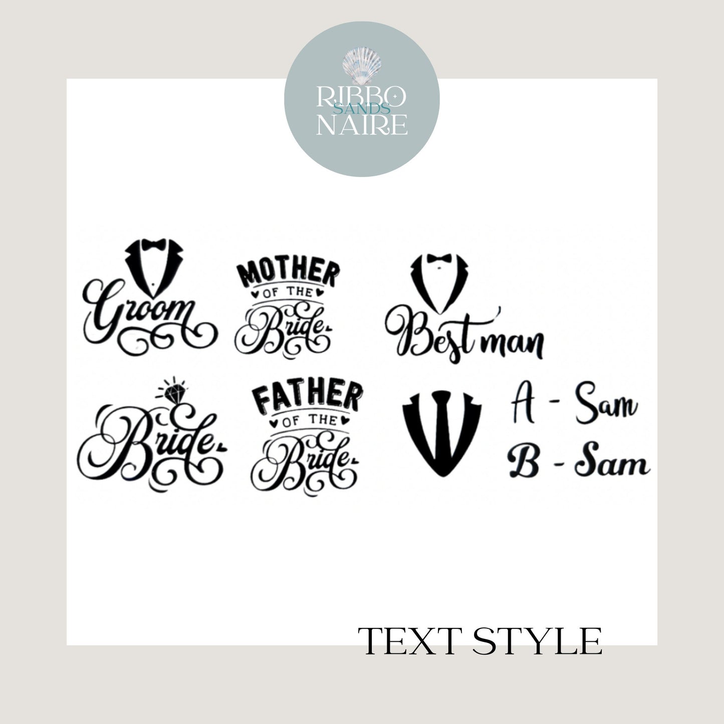 different style of texts available