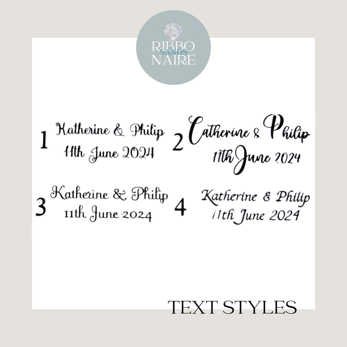 Personalised Silver Oyster Shell Wedding Cake Topper. Beach Theme Decoration.