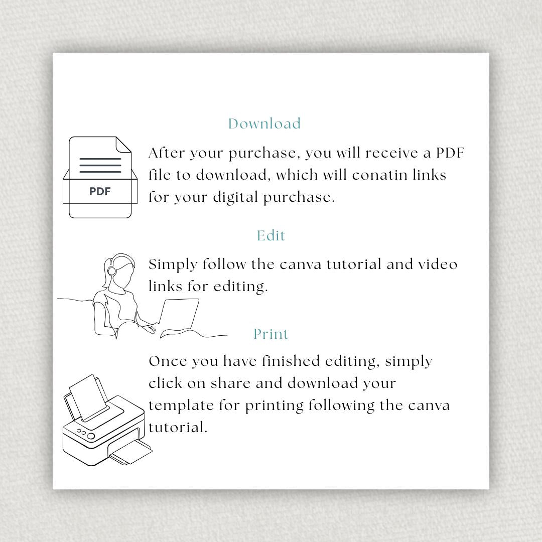 Santorini Digital Wedding Invitation. Elegant Greek Destination Bundle. Customisable Template, Instant Download.