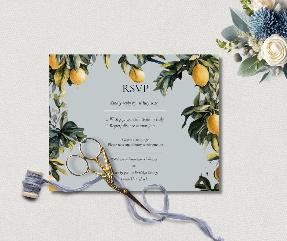 Italian Wedding Invitation Bundle. Editable Canva Templates . Printable Destination Stationary. Digital Download.