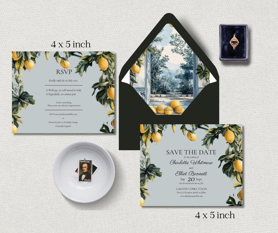 Italian Wedding Invitation Bundle. Editable Canva Templates . Printable Destination Stationary. Digital Download.