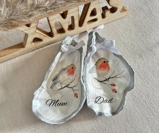 Christmas Robin Decoration. Personalised Christmas Keepsake, Memorial Gift.