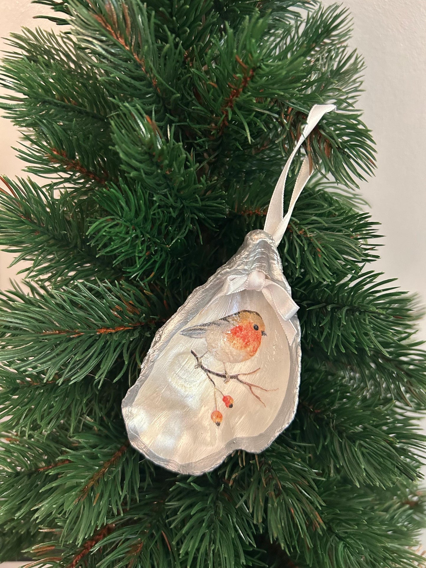 Christmas Robin Decoration. Personalised Christmas Keepsake, Memorial Gift.