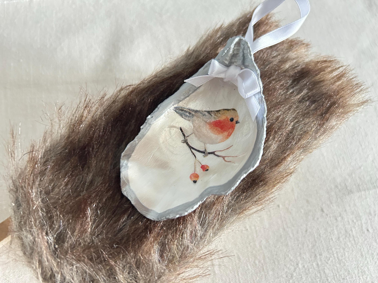 Christmas Robin Decoration. Personalised Christmas Keepsake, Memorial Gift.