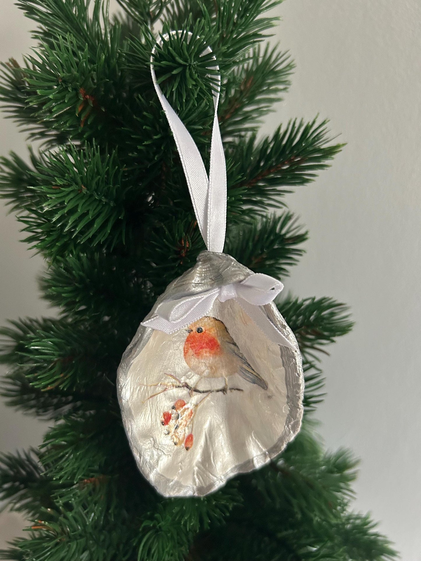 Christmas Robin Decoration. Personalised Christmas Keepsake, Memorial Gift.