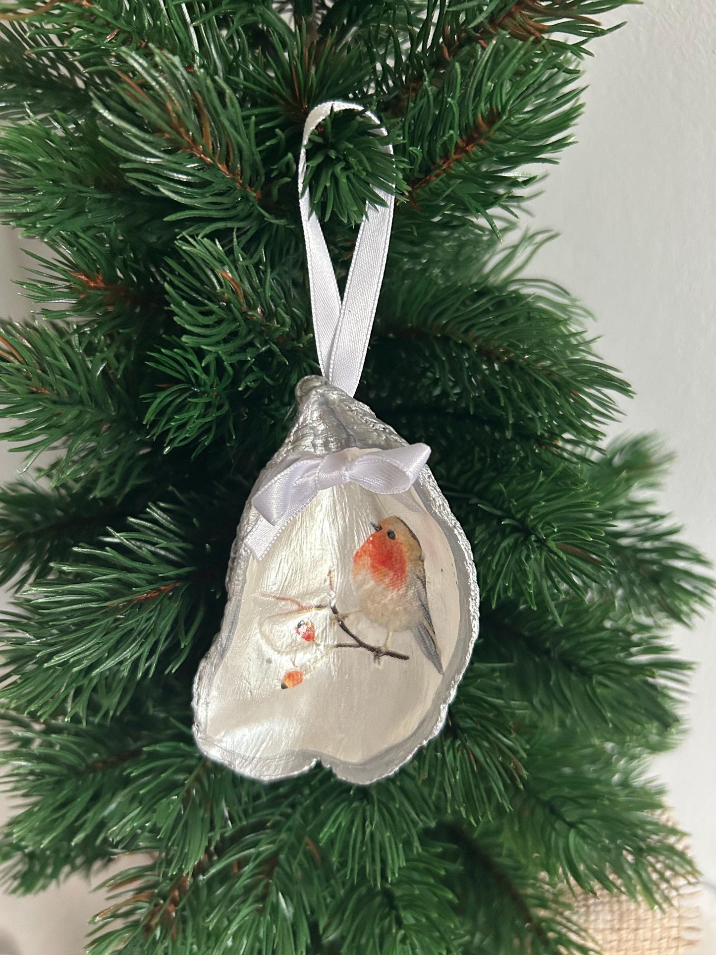 Christmas Robin Decoration. Personalised Christmas Keepsake, Memorial Gift.