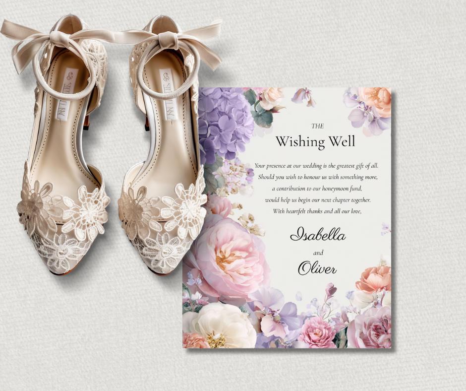 Pink and Lilac Summer Wedding Invitation Suite. Editable Floral Wedding Stationery. Pastel Canva Template.