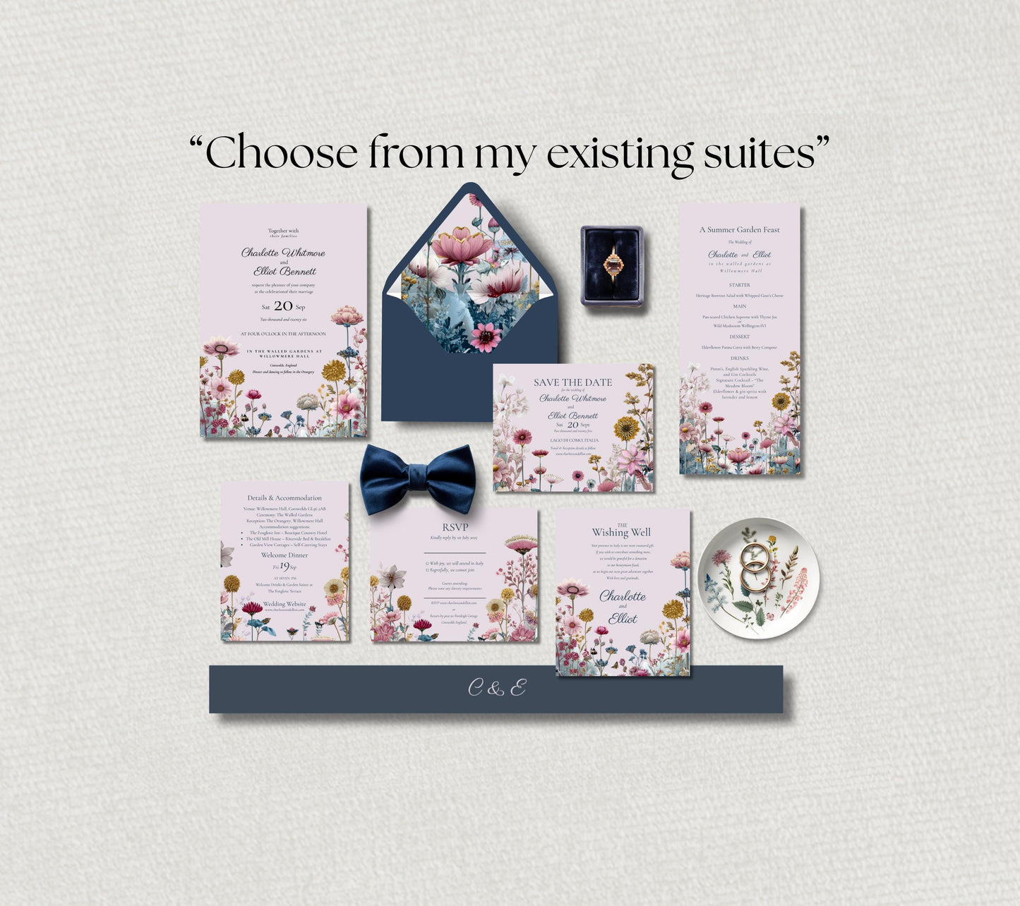 Invitation Completion service for One Digital Suite. We Edit,  For You To Print.
