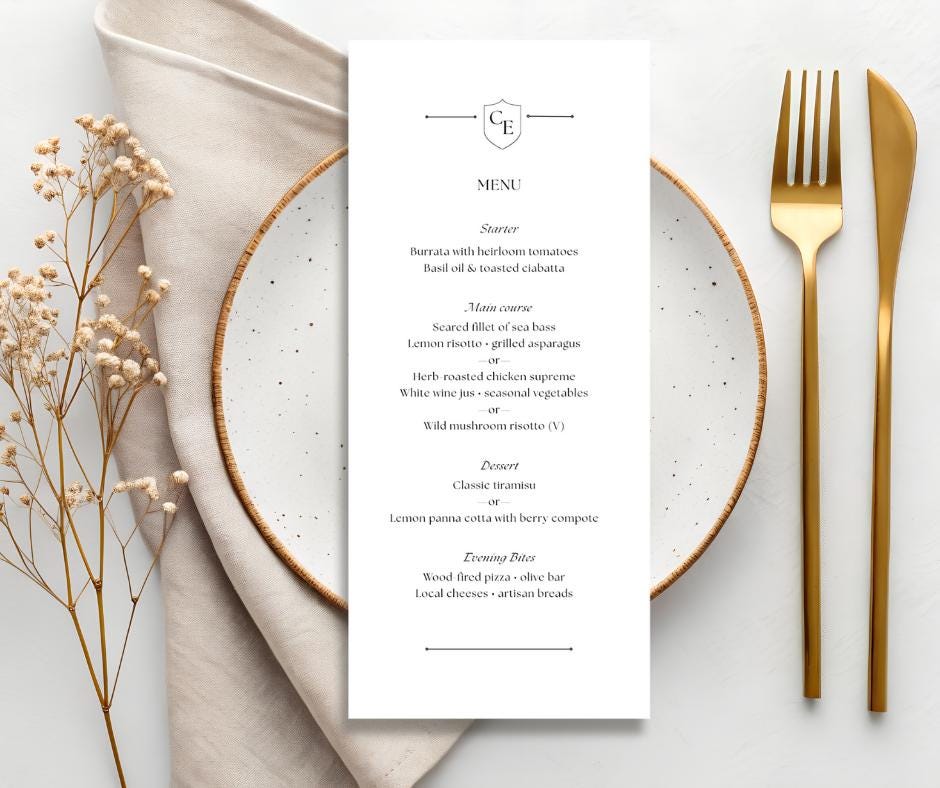Old Money Wedding Stationery Bundle. Elegant Ceremony Signs, Luxury Canva Templates. Complete Celebration Set.