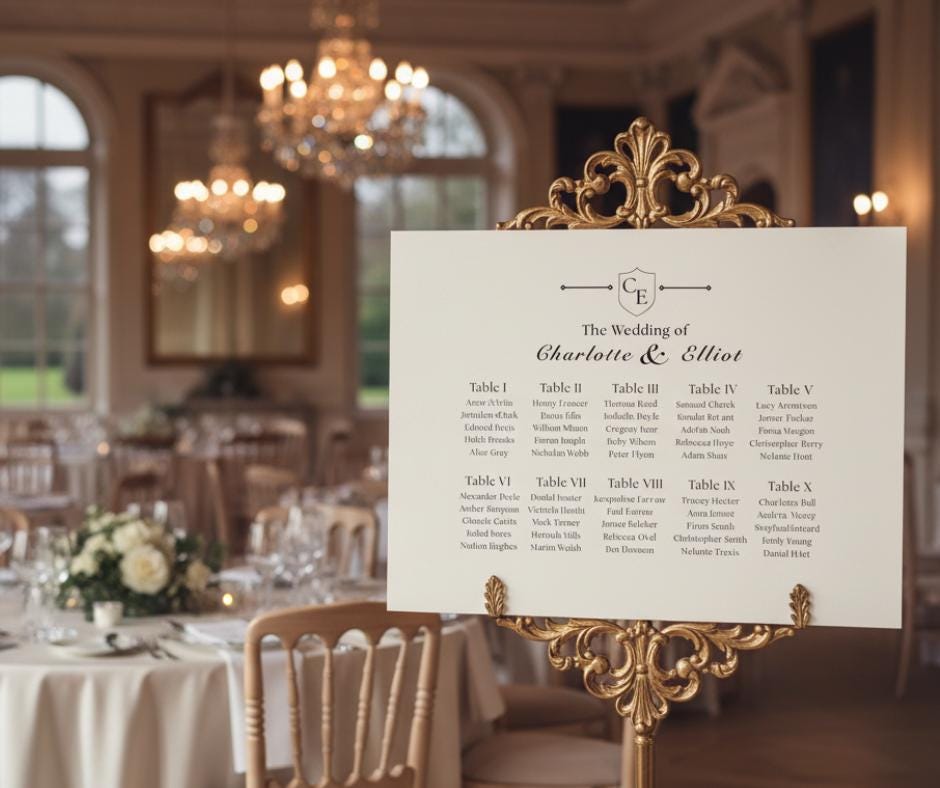 Old Money Wedding Stationery Bundle. Elegant Ceremony Signs, Luxury Canva Templates. Complete Celebration Set.