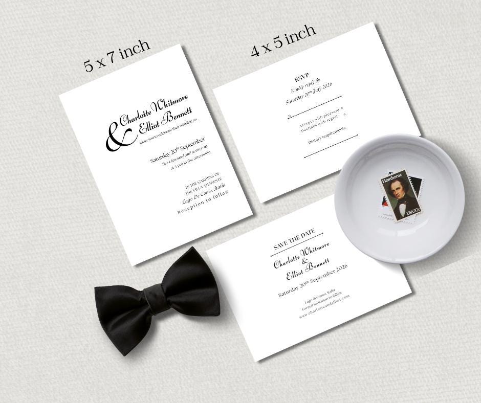 Old Money Wedding Stationery Bundle. Elegant Ceremony Signs, Luxury Canva Templates. Complete Celebration Set.