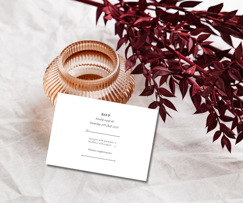 Old Money Invite Set, Elegant Vintage Wedding Invitation. Formal Black & White Luxury Editable Canva Template.