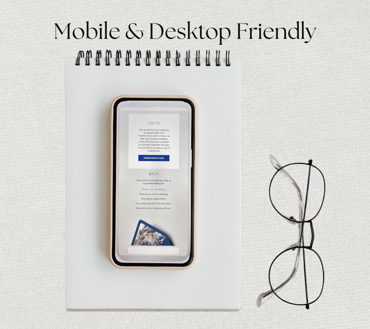 Santorini Wedding Website Template, Greek Destination Wedding Site, Editable Canva RSVP Page.