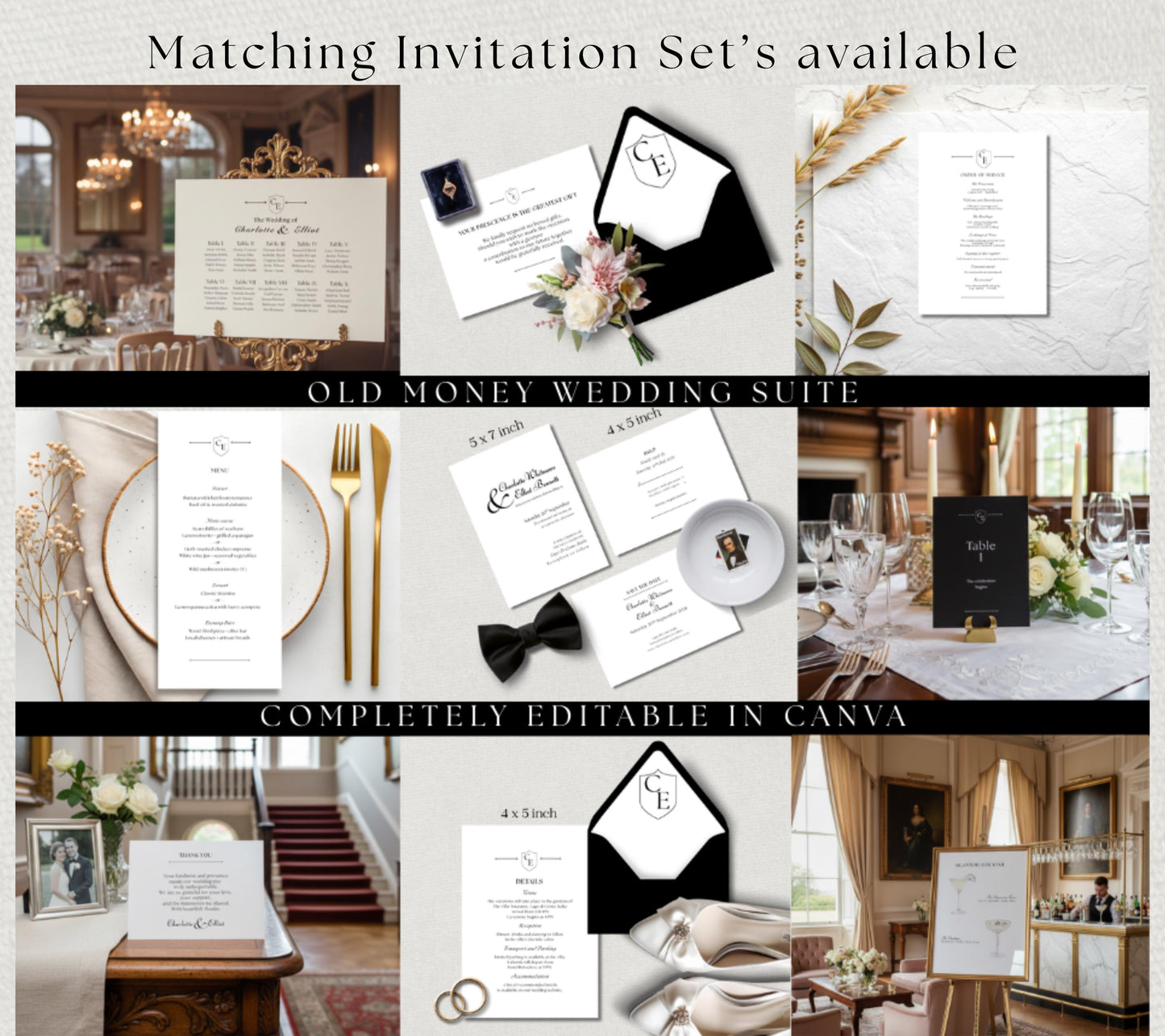 Minimalist Wedding Website Template, Editable Canva Site with RSVP, Modern Elegant Design.