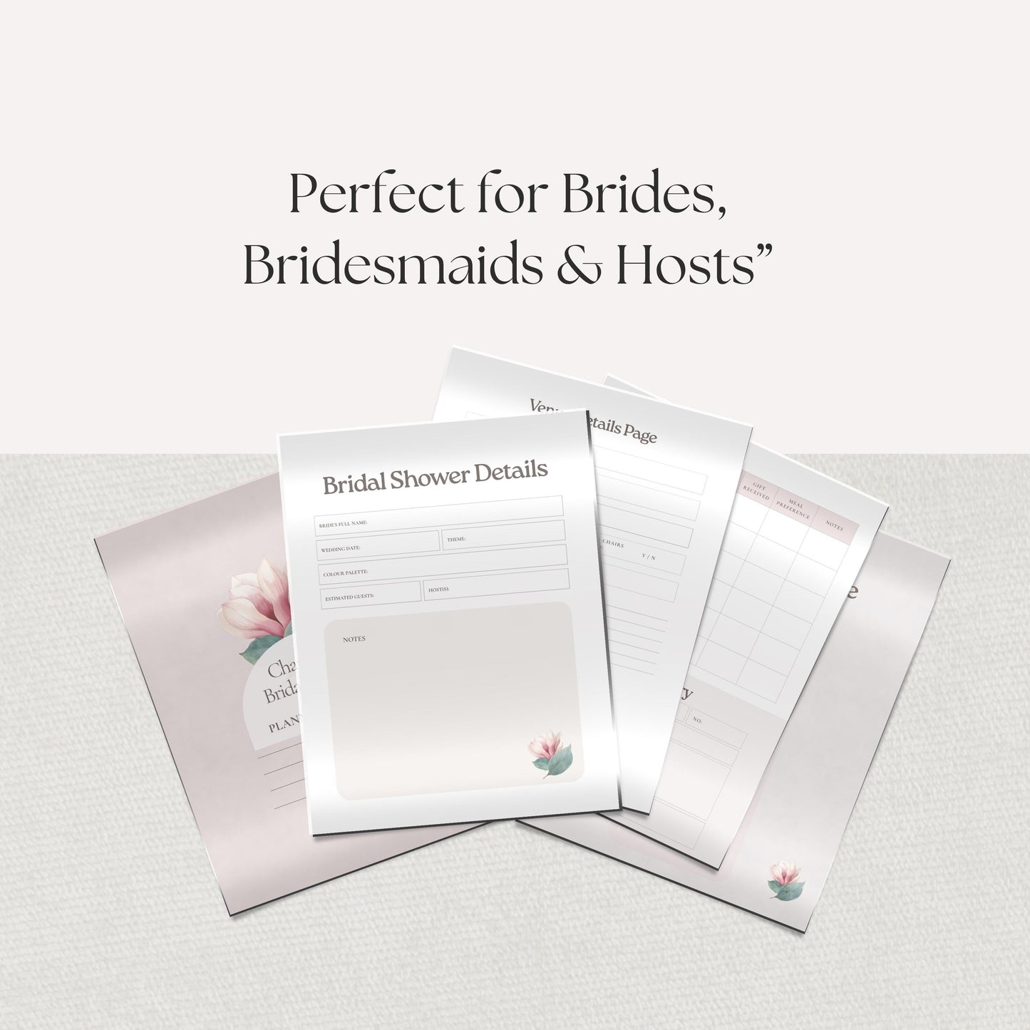 Bridal Shower Planner, Canva Template, Printable Binder, Shower Checklist, Editable Planning Kit Pages.