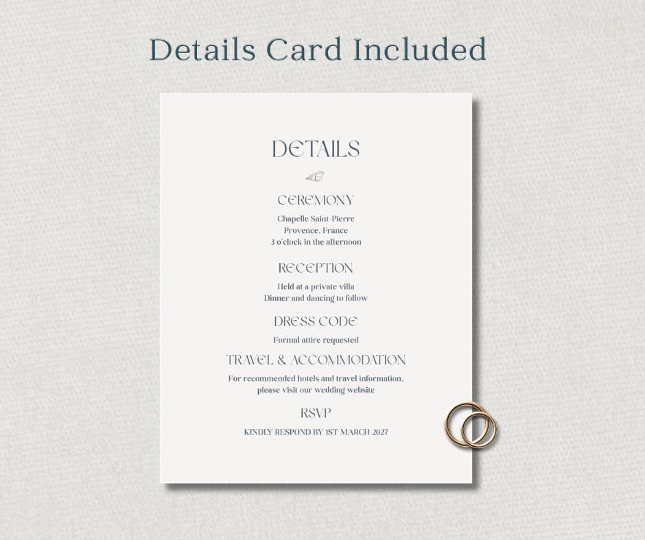Coastal Wedding Invitation Template, Editable Canva Invite Suite, Beach Invite Set, Instant Download