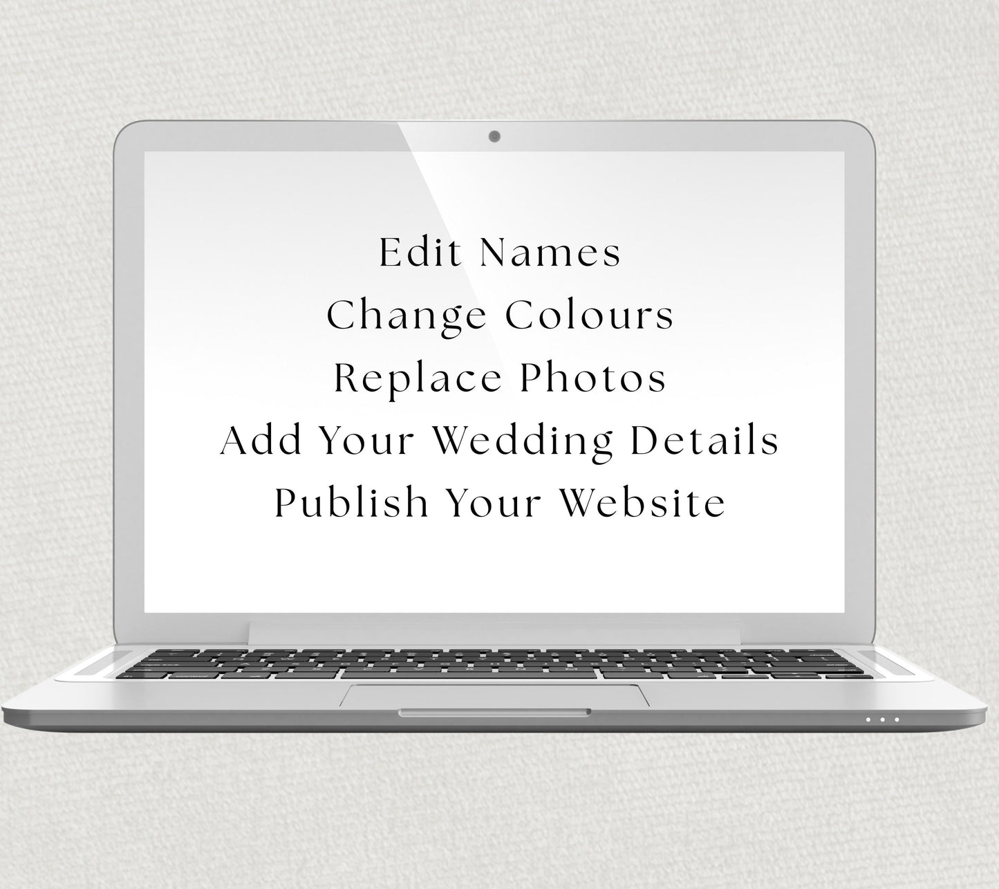 Minimalist Wedding Website Template, Editable Canva Site with RSVP, Modern Elegant Design.