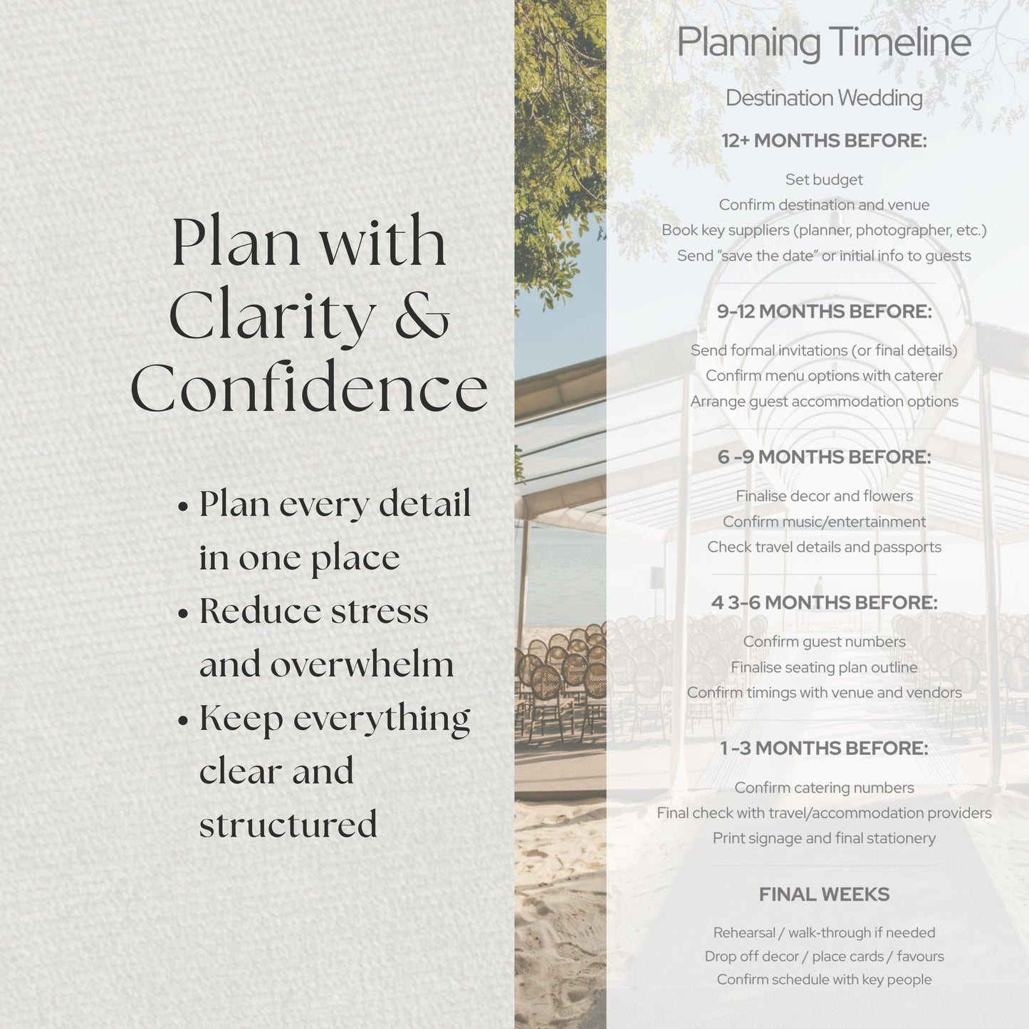 Destination Wedding Planner Template. Bride To Be Editable Organiser, Budget Tracker Excel.