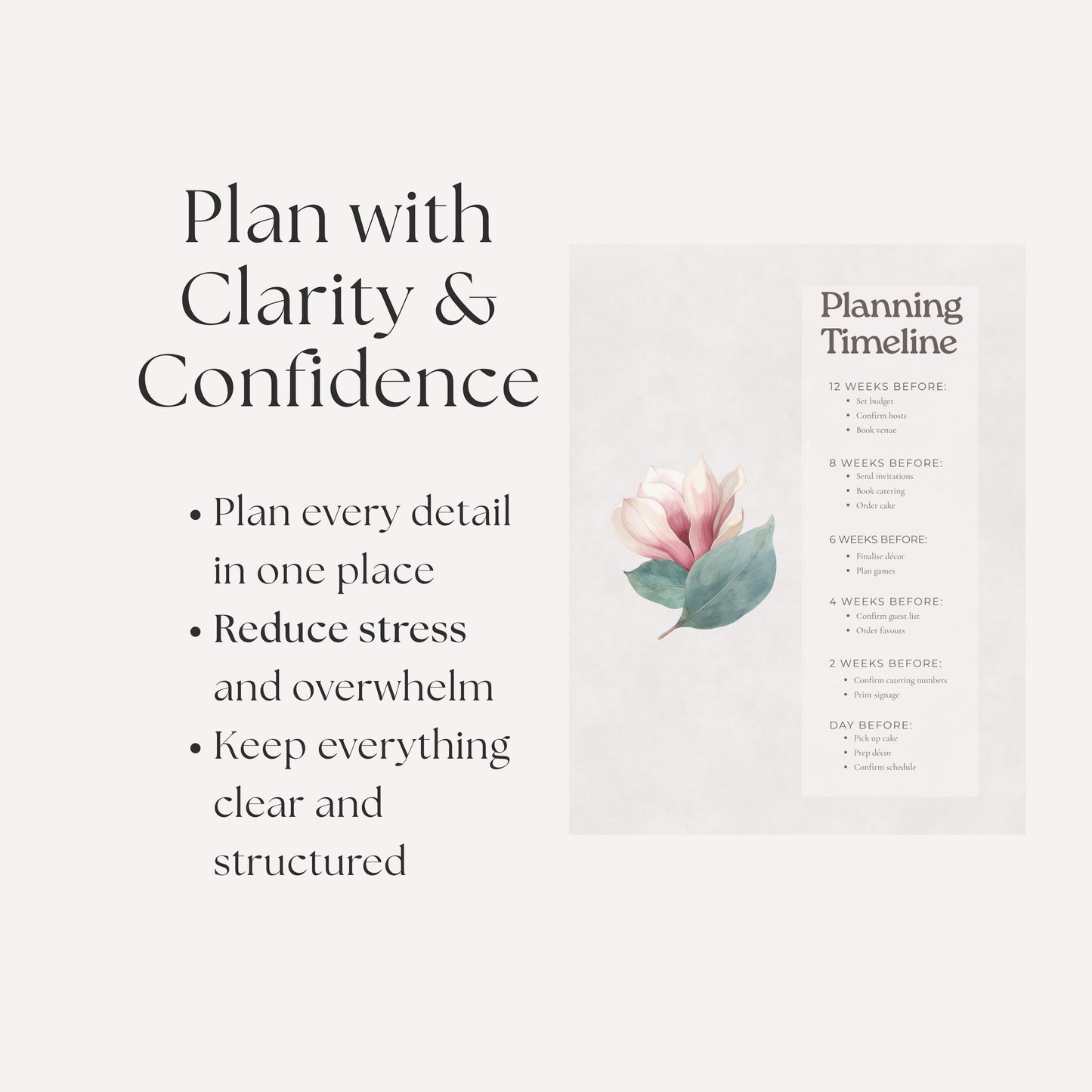Bridal Shower Planner, Canva Template, Printable Binder, Shower Checklist, Editable Planning Kit Pages.