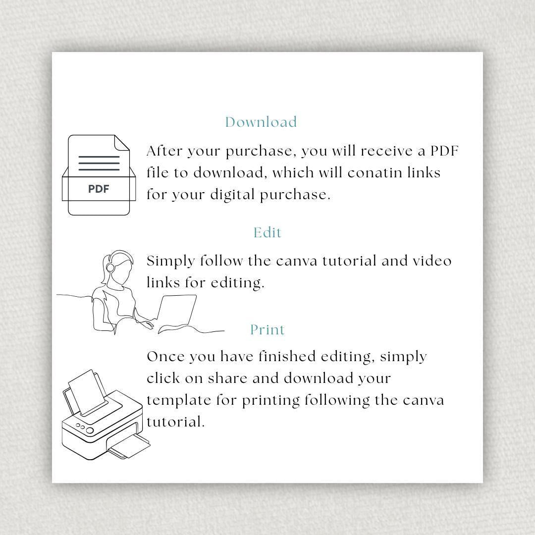 Blue Wedding Invitation Suite. Elegant Arch and Floral Digital Download. Customisable Editable Template.
