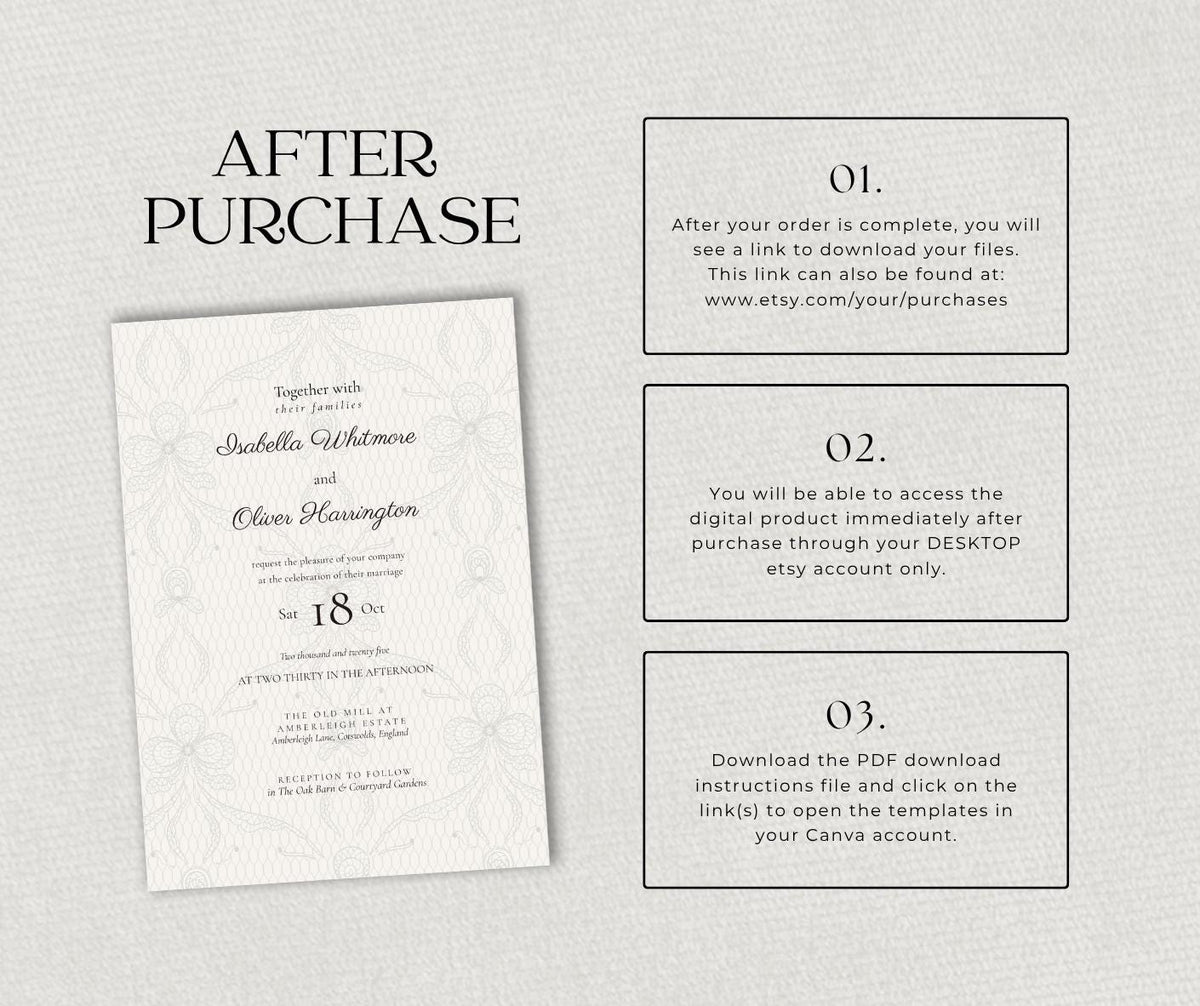 Vintage Lace Wedding Invitation.  Elegant Damask Invite. Editable Background dolour. Canva Template, Custom Printable Design.