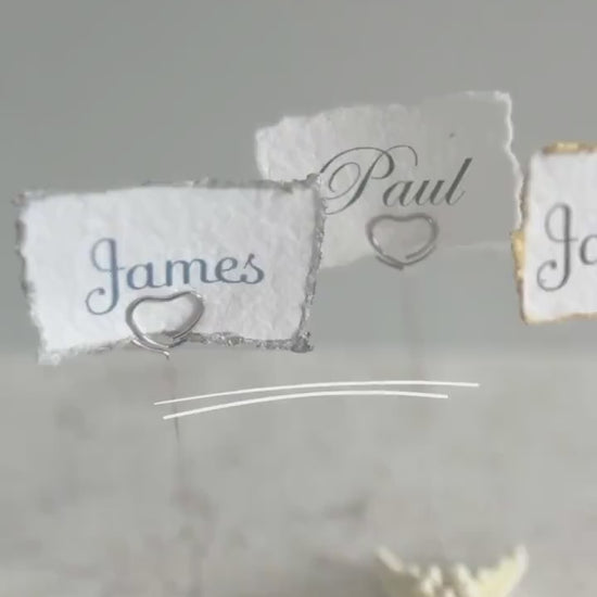 Starfish place name. Natural starfish name card holder. Destination wedding seeded place card. Gold heart card holder, photo favour.