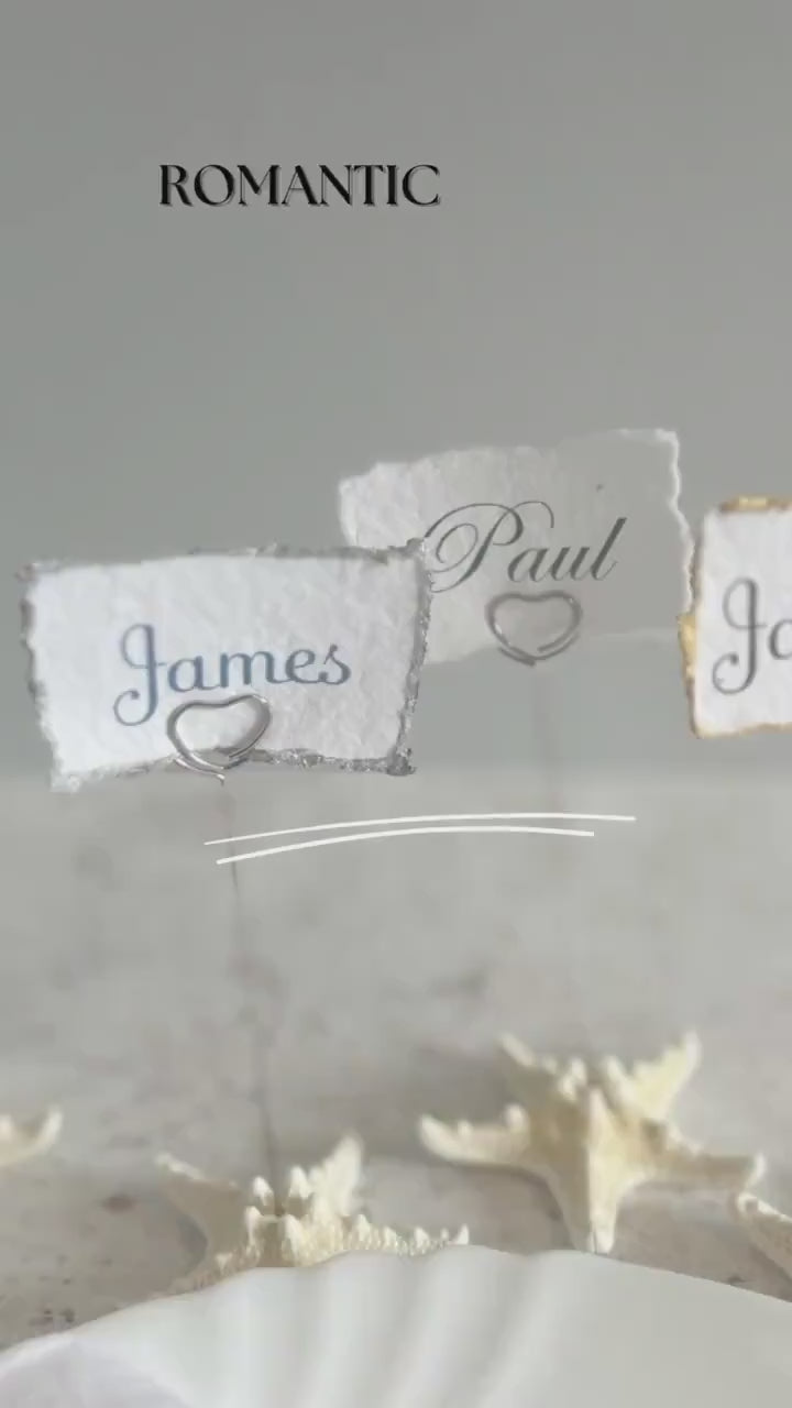 Starfish place name. Natural starfish name card holder. Destination wedding seeded place card. Gold heart card holder, photo favour.